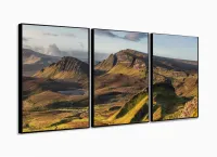 Quadro Decorativo Paisagens Canyon Mosaico Em Tecido120x60 mosaico com moldura filete - Foto 3