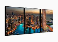 Quadro Decorativo Prédios Cidade Dubai ao Entardecer - Foto 3