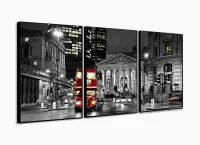 Quadro Decorativo Preto e Branco Cidades 120 x 60 cm m01 com moldura filete - Foto 3