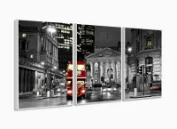 Quadro Decorativo Preto e Branco Cidades 120 x 60 cm m01 com moldura filete - Foto 4