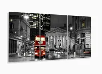 Quadro Decorativo Preto e Branco Cidades 120 x 60 cm m01 com moldura filete - Foto 5