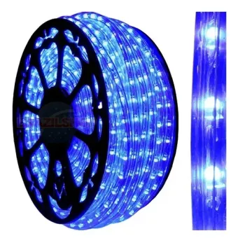Mangueira Luminosa LED Redonda Rolo 100mts azul - Foto 2