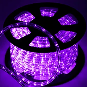 Mangueira Luminosa LED Redonda Rolo 100mts roxa - Foto 2