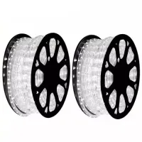 Mangueira Luminosa LED Redonda Rolo 100mts branca fria 10mm - Foto 7