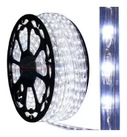Mangueira Luminosa LED Redonda Rolo 100mts branca fria 11mm - Foto 5