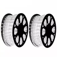 Mangueira Luminosa LED Redonda Rolo 100mts branca fria 11mm - Foto 7