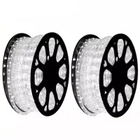 Mangueira Luminosa LED Redonda Rolo 100mts branca fria 12mm - Foto 7