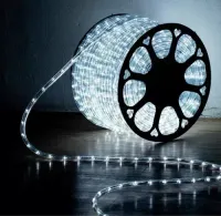 Mangueira Luminosa LED Redonda Rolo 100mts branca fria 13mm - Foto 3