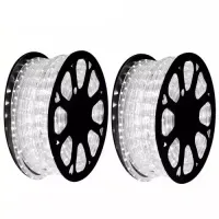Mangueira Luminosa LED Redonda Rolo 100mts branca fria 13mm - Foto 7