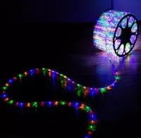 Mangueira Luminosa LED Redonda Rolo 100mts colorida - Foto 4