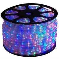 Mangueira Luminosa LED Redonda Rolo 100mts colorida RGB