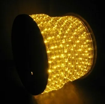 Mangueira Luminosa LED Redonda Rolo 100mts amarela