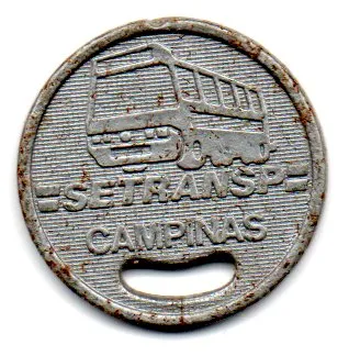 Ficha Plástica de Transporte - Setransp Campinas - Administração Popular de Campinas - 24mm