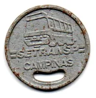 Ficha Plástica de Transporte - Setransp Campinas - Administração Popular de Campinas - 24mm