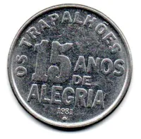 Medalhas - Os Trapalhões - 15 Anos de Alegria - C/ Danos - 27mm