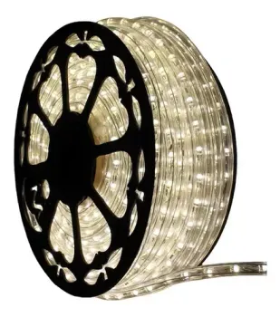 Mangueira Luminosa LED Redonda Rolo 100mts Branca QUENTE 10mm - Foto 2