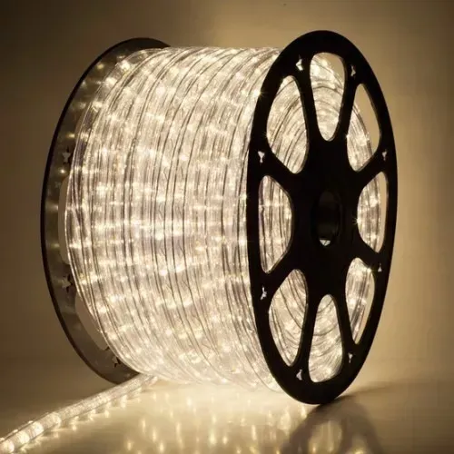 Mangueira Luminosa LED Redonda Rolo 100mts Branca QUENTE 11mm Imagem