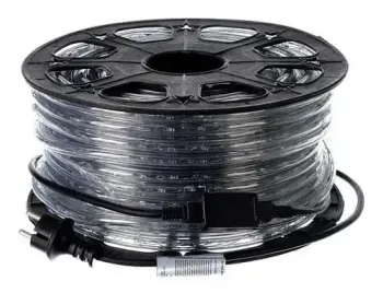 Mangueira Luminosa LED Redonda Rolo 100mts Branca QUENTE 12mm - Foto 2