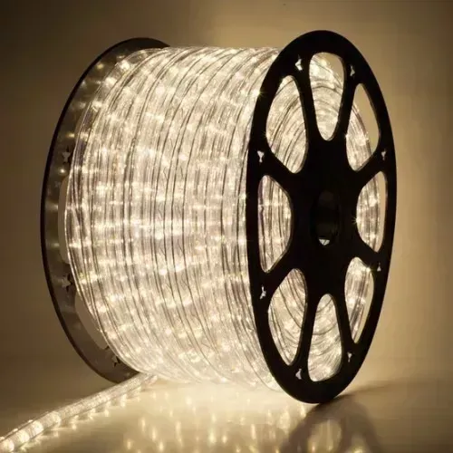 Mangueira Luminosa LED Redonda Rolo 100mts Branca QUENTE 13mm Imagem