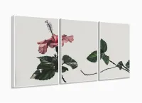 Quadro Flor Vintage Conjunto Vertical decorativo 3 Peças com moldura filete - Foto 4