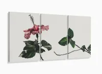 Quadro Flor Vintage Conjunto Vertical decorativo 3 Peças com moldura filete - Foto 5
