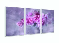 Quadro Mosaico Para Sala Hall Rosas Flores-rosa Romance Flor 120x60 - Foto 4