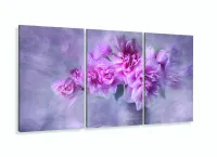 Quadro Mosaico Para Sala Hall Rosas Flores-rosa Romance Flor 120x60 - Foto 5