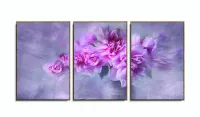 Quadro Mosaico Para Sala Hall Rosas Flores-rosa Romance Flor 120x60 - Foto 6