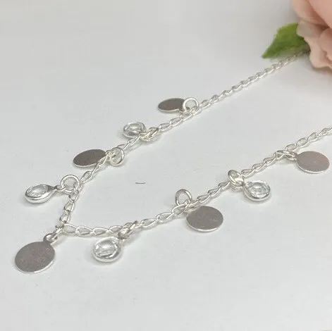 Colar de Prata com Pedras - CL098