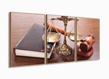 Quadro Decorativo Direito Advocacia 120x60 Sala Quarto com moldura filete