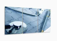 Quadro Decorativo Doutor Medico 120x60 3 peças com moldura filete - Foto 5