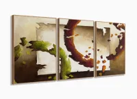 Quadro Decorativo judiciario Escritório 3 Peças 120x60 com moldura filete
