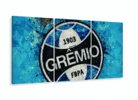 Quadro Decorativo 3 peças Grêmio Futebol 120x60 com moldura filete - Foto 5