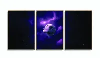 Quadro Decorativo 120x60 Sala Quarto Star Wars Death Star 1 com moldura filete - Foto 6