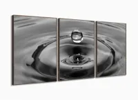 Quadro decorativo Arte Gota de Água Mosaico 120x60 3 peças com moldura filete - Foto 2