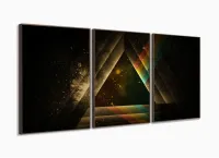 Quadro Decorativo Banda Pink Floyd color 20x60 3 pçs com moldura filete - Foto 2