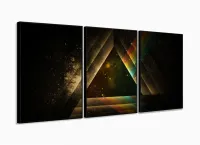 Quadro Decorativo Banda Pink Floyd color 20x60 3 pçs com moldura filete - Foto 3