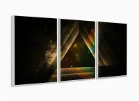 Quadro Decorativo Banda Pink Floyd color 20x60 3 pçs com moldura filete - Foto 4