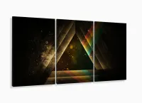 Quadro Decorativo Banda Pink Floyd color 20x60 3 pçs com moldura filete - Foto 5