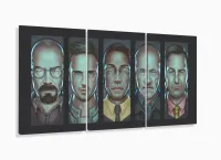 Quadro Decorativo Braking Bad Série 120x60 3 peças sala com moldura filete - Foto 5
