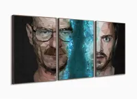 Quadro Decorativo Breaking Bad 3 pç 120x60 com moldura filete - Foto 2