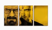 Quadro Decorativo Breaking Bad 120x60 3 peças sala com moldura filete - Foto 6