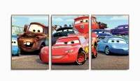 Quadro Decorativo Carros Mcqueen 120x60 em tecido com moldura filete - Foto 6
