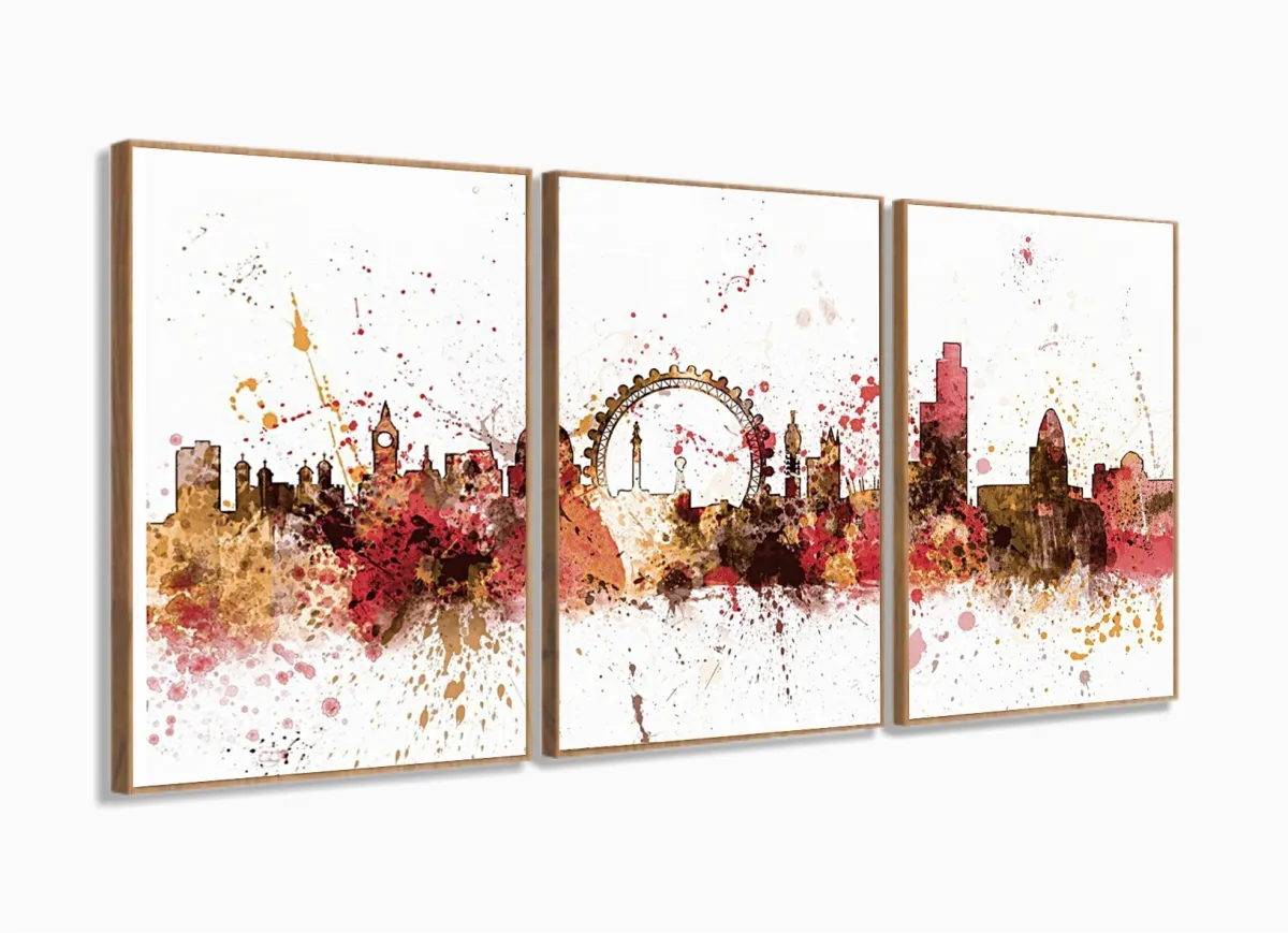 Quadro Decorativo Color Mosaico Em Tecido 120x60 com moldura filete Imagem