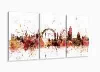 Quadro Decorativo Color Mosaico Em Tecido 120x60 com moldura filete - Foto 5