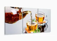 Quadro Decorativo Comidas Bebidas Restaurantes Bolos 3 peças com moldura filete - Foto 5