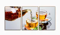 Quadro Decorativo Comidas Bebidas Restaurantes Bolos 3 peças com moldura filete - Foto 6