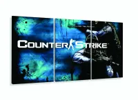 Quadro Decorativo Counter Strike 120x60  em tecido com moldura filete - Foto 5