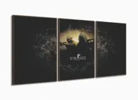 Quadro Decorativo CS GO 120x60  em tecido com moldura filete - Foto 2