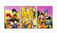 Quadro Decorativo Dragon Ball Mosaico Sala Em Tecido  Peças 120x60 cm com moldura filete - Foto 6